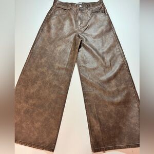 Free People Barrel Leather Panta